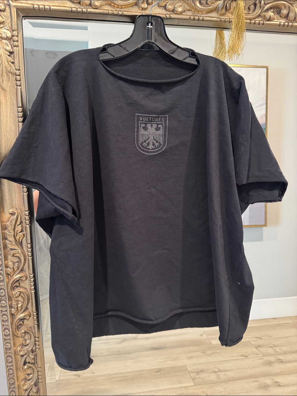Yeezy Black Short Sleeve Tee with Subtle Crest